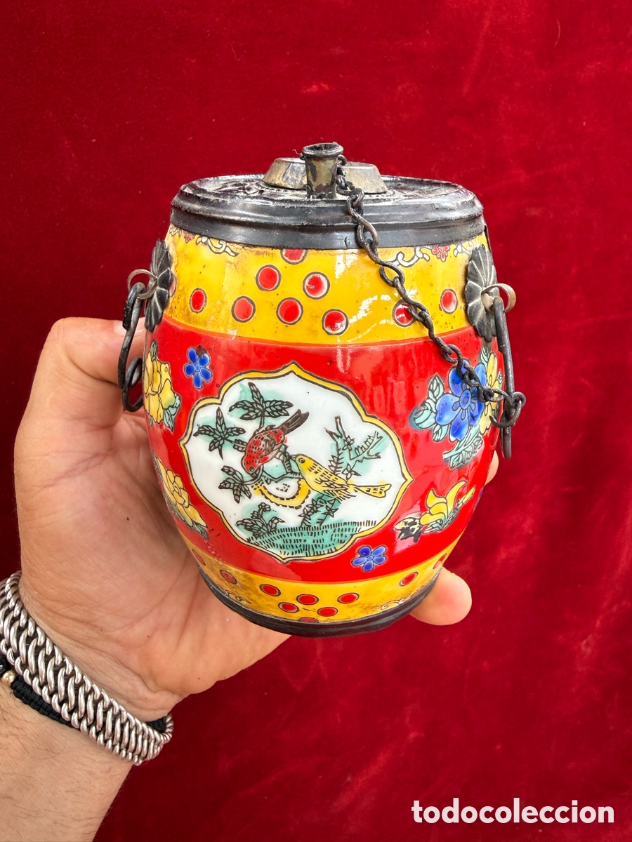 Antig&uuml;edades: Preciosa y antigua pipa China,de porcelana!
