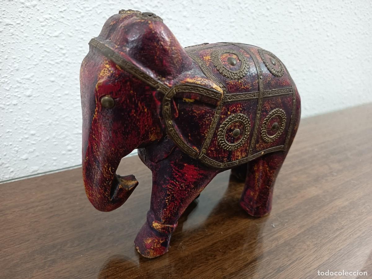 Antig&uuml;edades: Elefante de madera &iacute;ndio - Foto 3