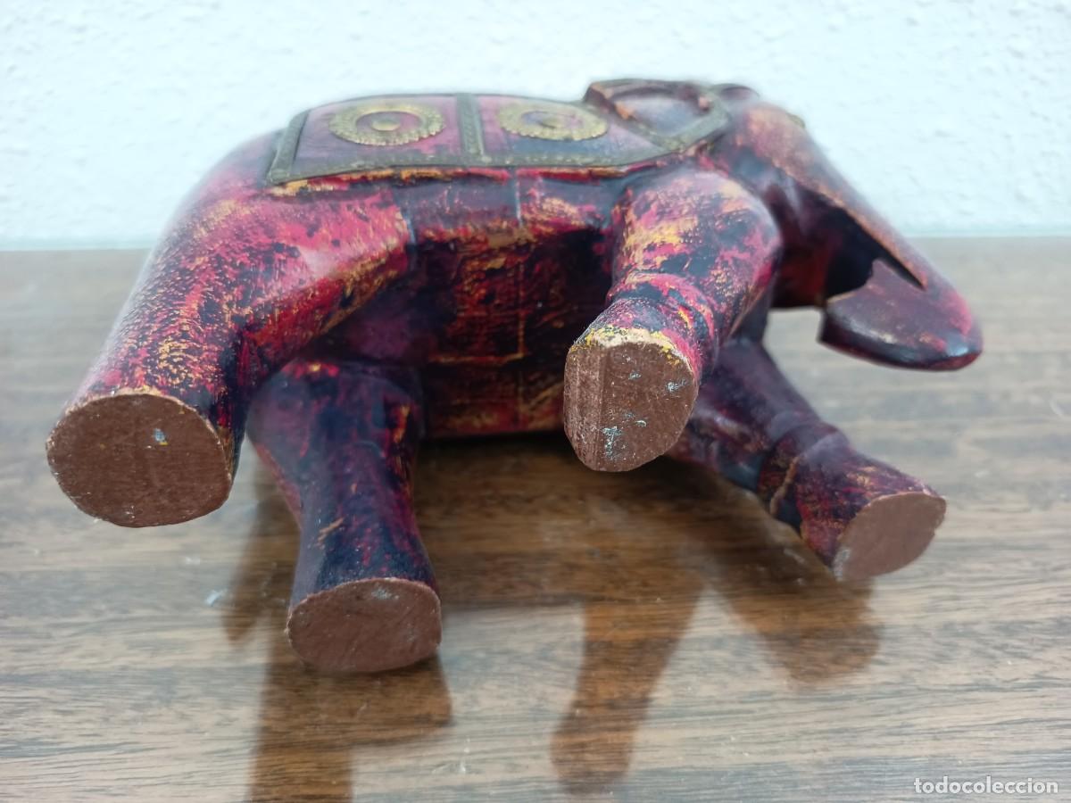 Antig&uuml;edades: Elefante de madera &iacute;ndio - Foto 7