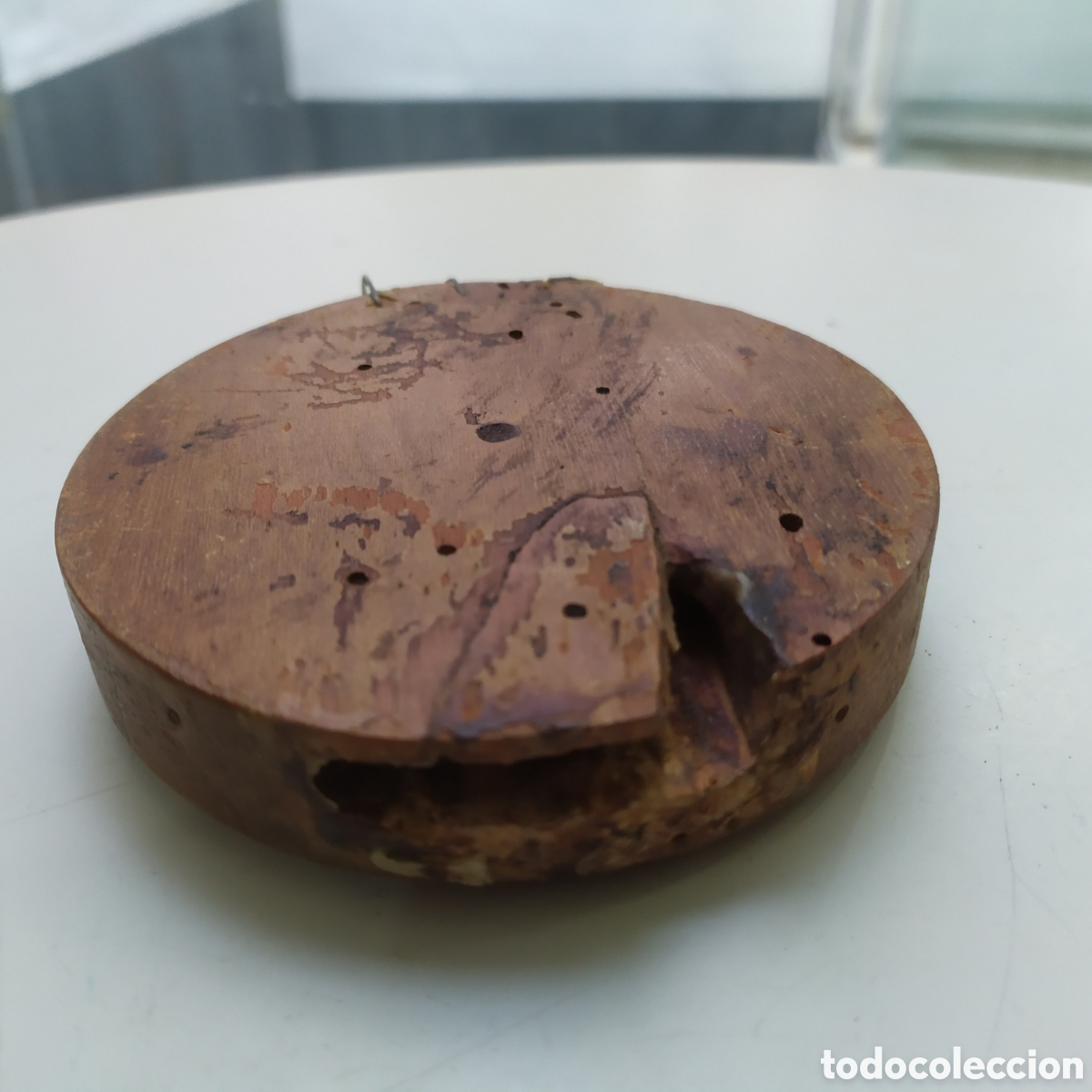 Antig&uuml;edades: Antiguo relieve de broce repujado sobre base de madera - Foto 7