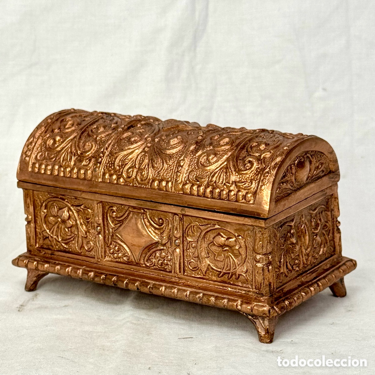 Antiques: JOYERO CAJA CAJITA COLOR COBRE ESTILO GOTICO VICTORIANO