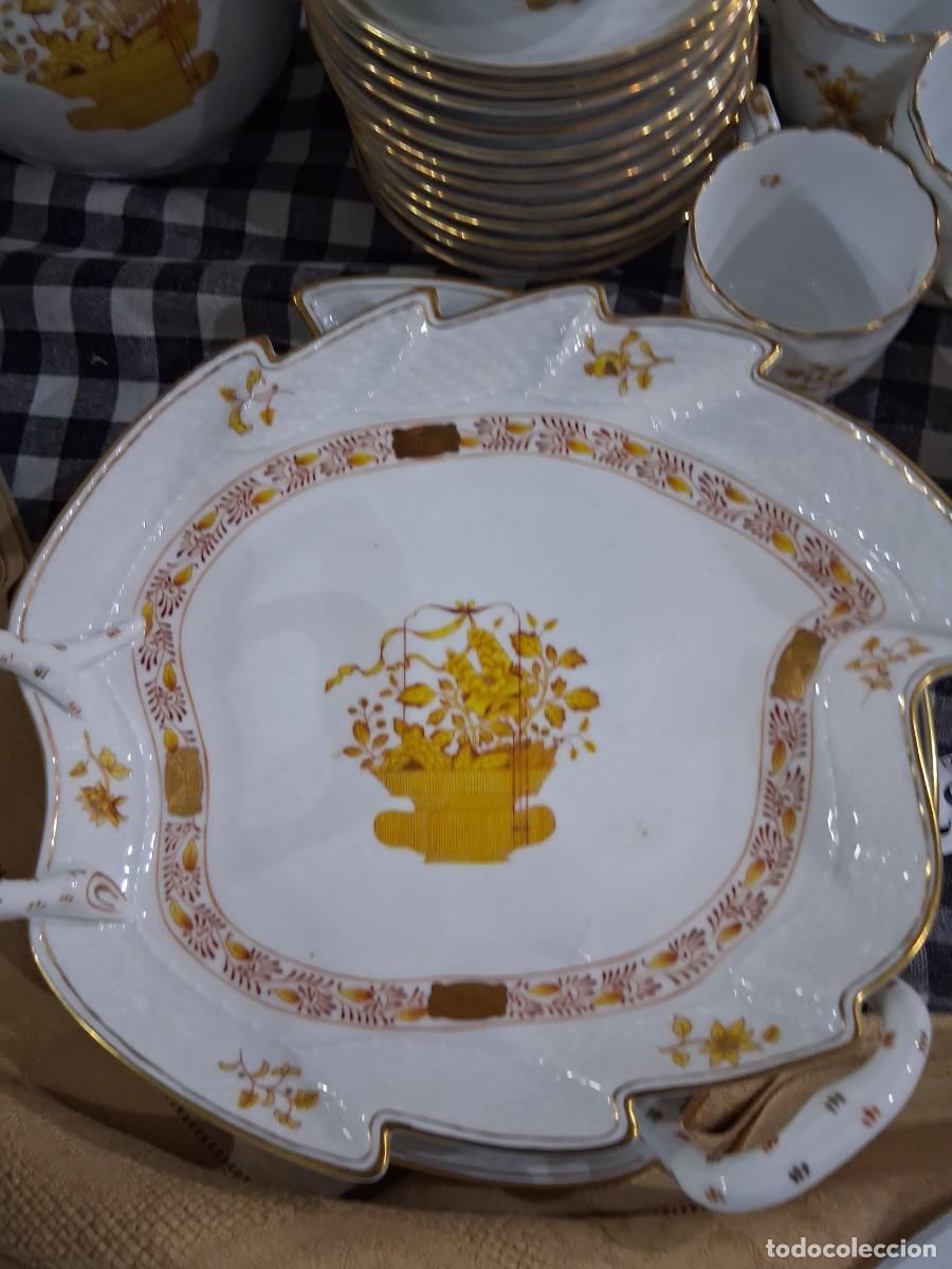 Antig&uuml;edades: Vajilla Herend Apponyi amarilla para 12