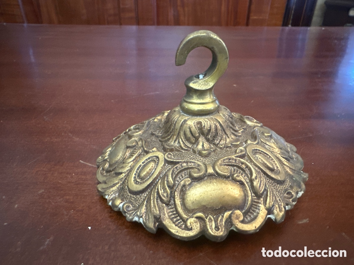 Antig&uuml;edades: PRECIOSO COPON CON ENGANCHE PARA LAMPARAS ANTIGUAS LATON O BRONCE