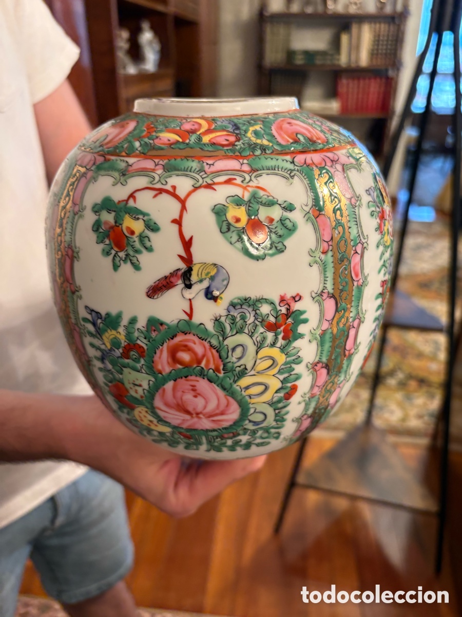 Antig&uuml;edades: Jarr&oacute;n porcelana Macau