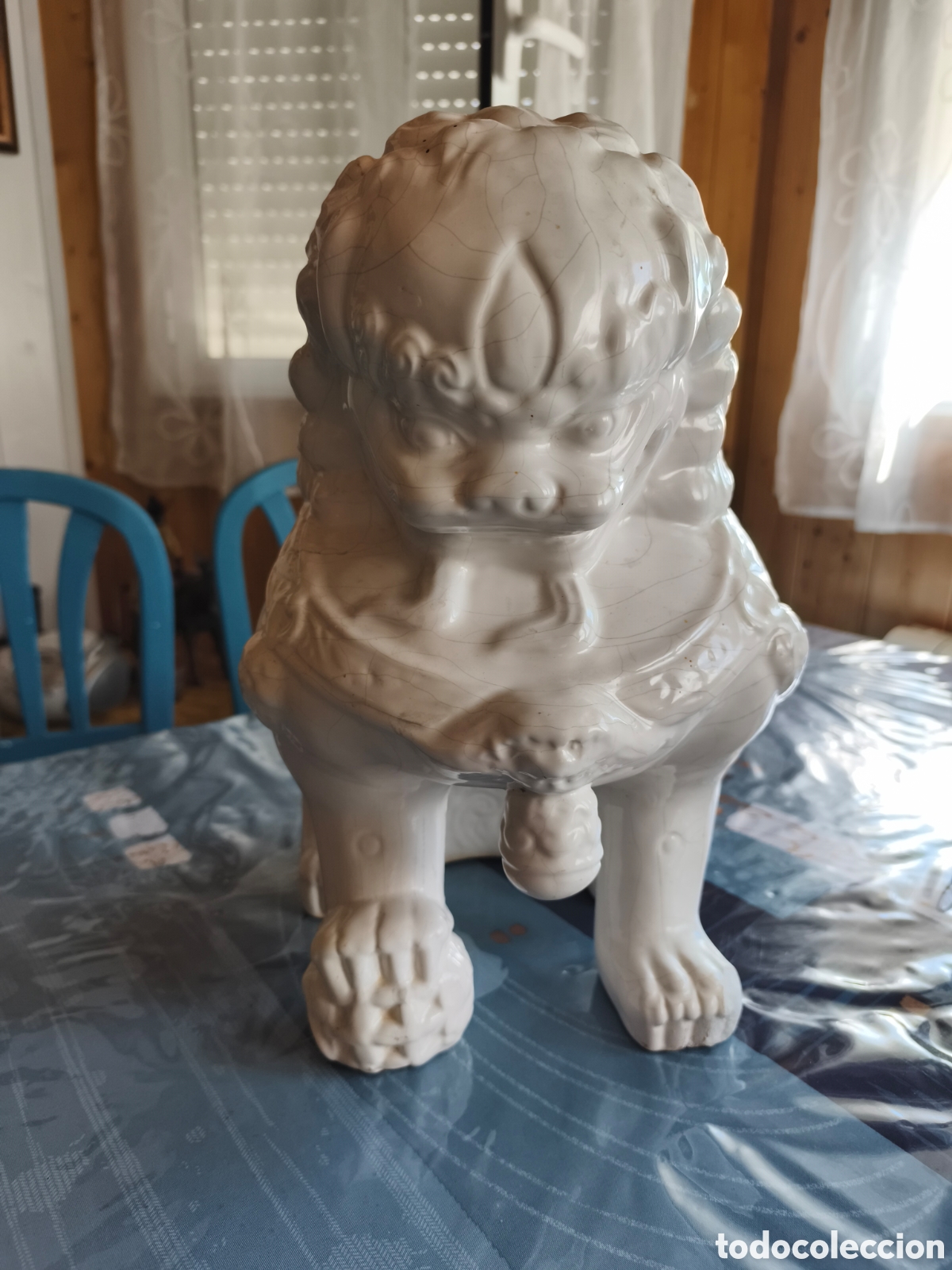 Antig&uuml;edades: Antiguo perro Foo , de cer&aacute;mica gran tama&ntilde;o buen estado