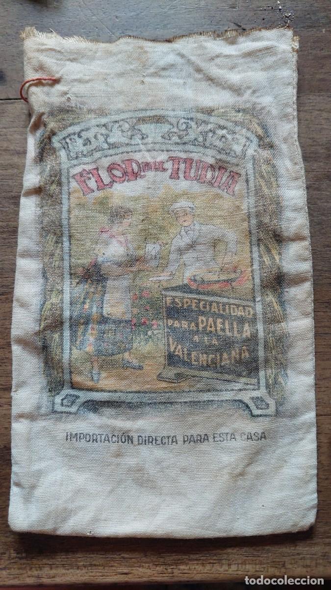Antig&uuml;edades: Antiguo saquito de arroz Flor del Turia Catarroja Valencia