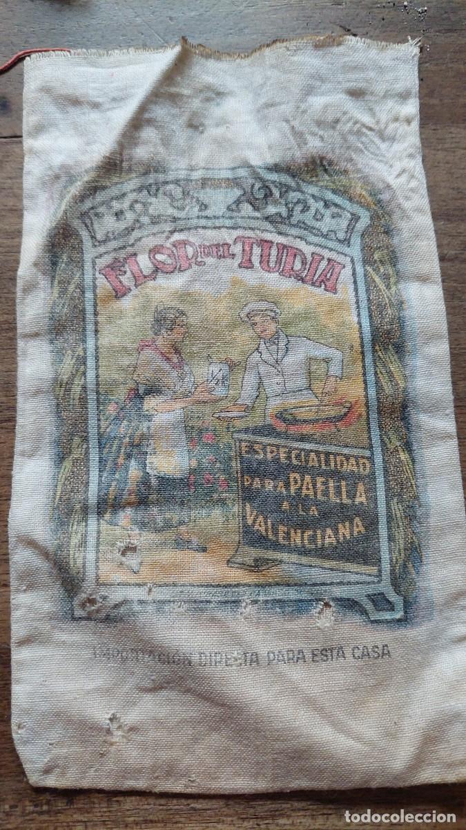 Antig&uuml;edades: Antiguo saquito de arroz Flor del Turia Catarroja Valencia