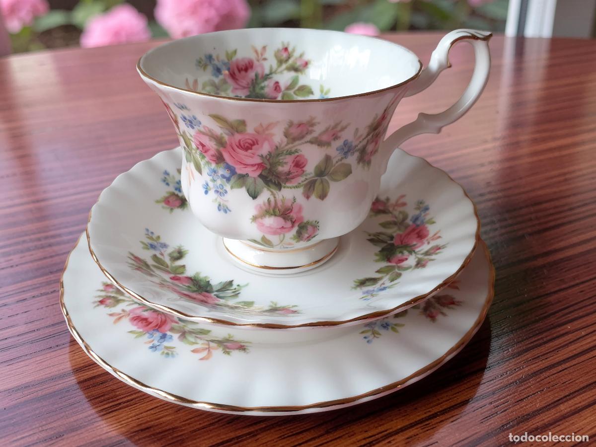 Antig&uuml;edades: Tr&iacute;o Vintage Royal Albert Moss Roses Descatalogado
