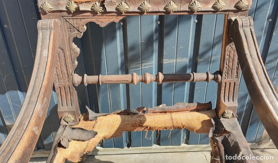 Antig&uuml;edades: ANTIGUO SILLON CASTELLANO PARA RESTAURAR - Foto 5