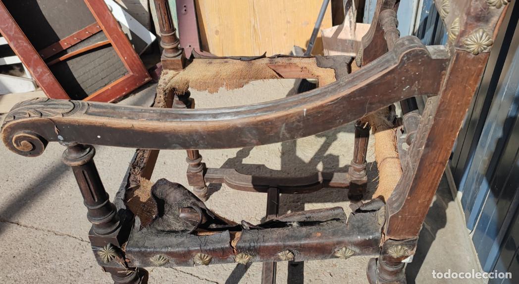 Antig&uuml;edades: ANTIGUO SILLON CASTELLANO PARA RESTAURAR - Foto 7