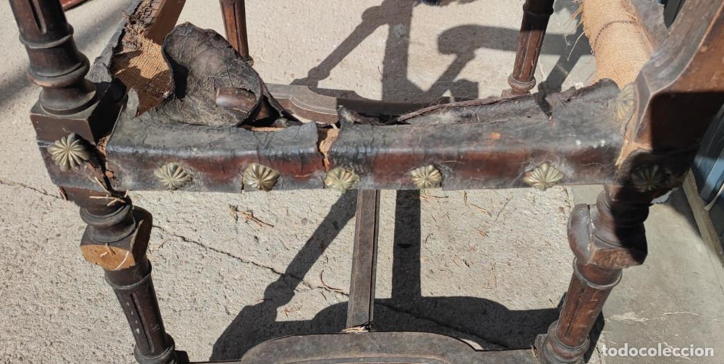 Antig&uuml;edades: ANTIGUO SILLON CASTELLANO PARA RESTAURAR - Foto 8