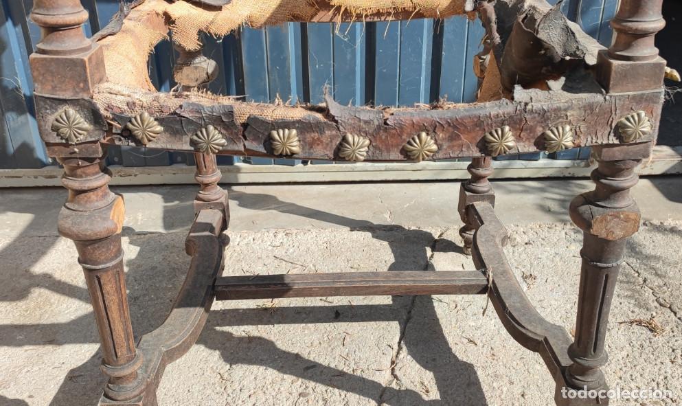 Antig&uuml;edades: ANTIGUO SILLON CASTELLANO PARA RESTAURAR - Foto 10