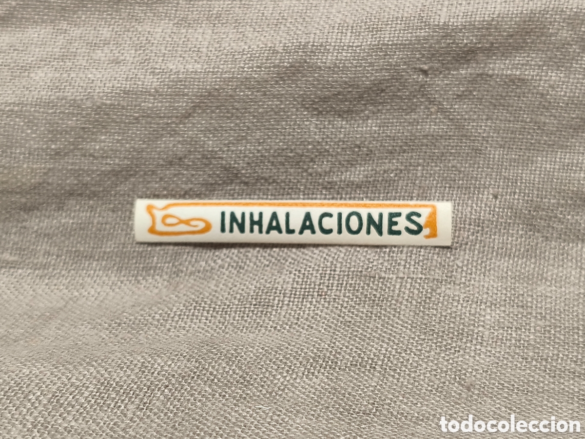 Antig&uuml;edades: ANTIGUA ETIQUETA M&Eacute;DICA INHALACIONES