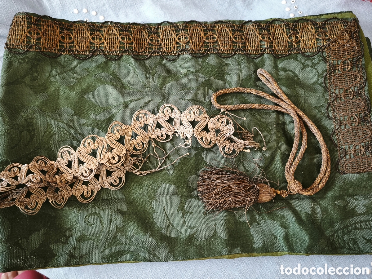 Antig&uuml;edades: ANTIGUA PASAMANERIA HILO DE ORO ANTIGUO SIGLO XIX PLATA