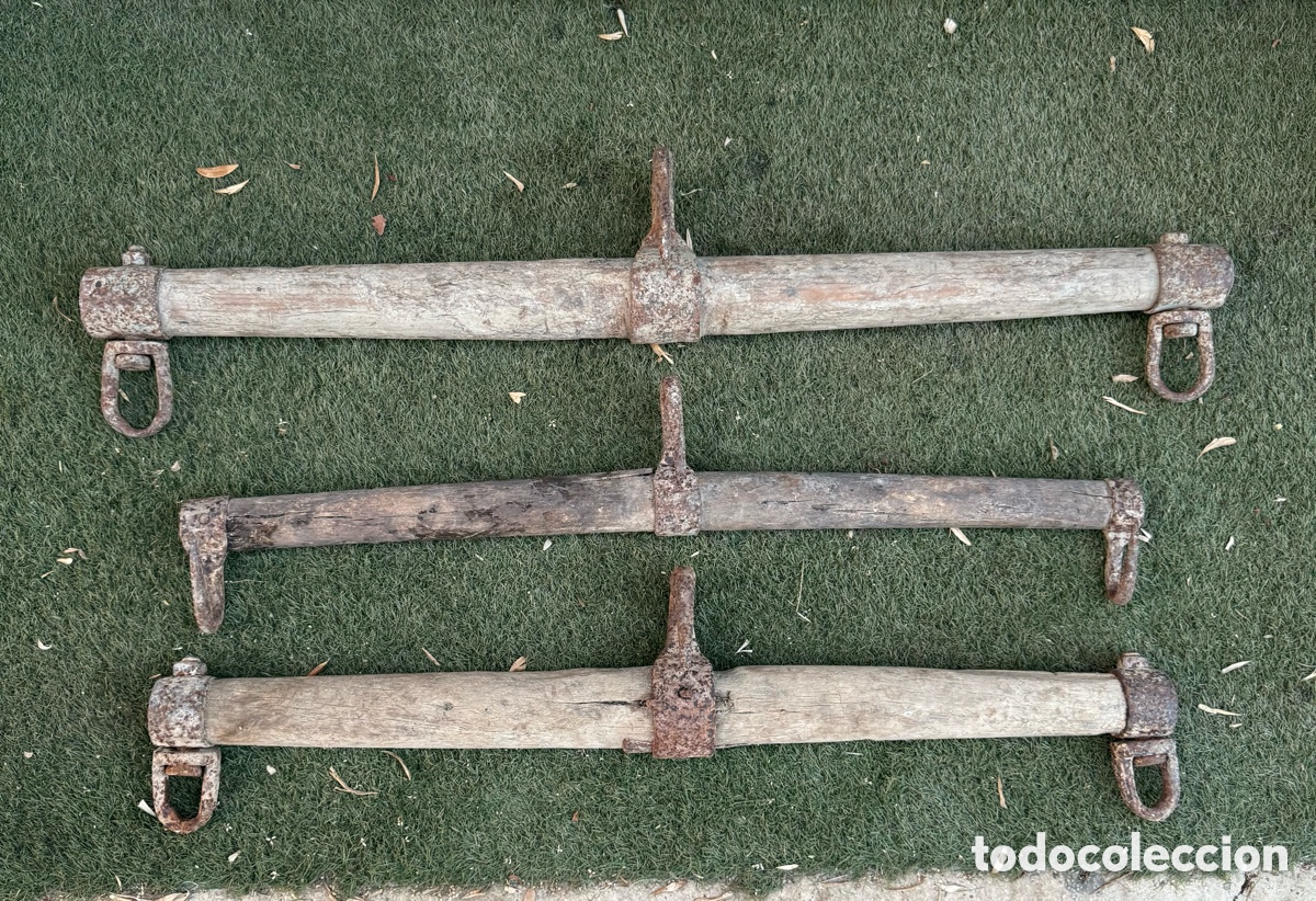 Antig&uuml;edades: Lote de 3 antiguos balancines de tiro de caballos!