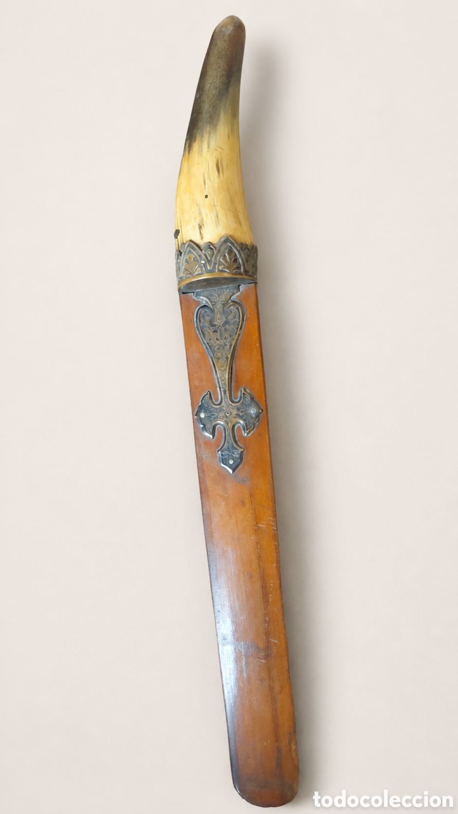 Antig&uuml;edades: Pasapaginas 34 cm antiguo Siglo XIX