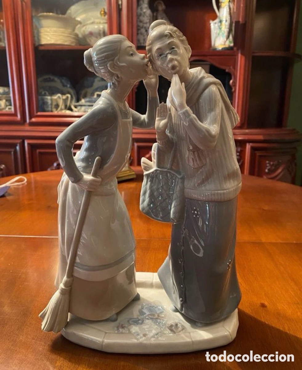 Antig&uuml;edades: Figura Porcelana Lladr&oacute; 01004684 Murmullos El Chisme Gossips A. Ballester