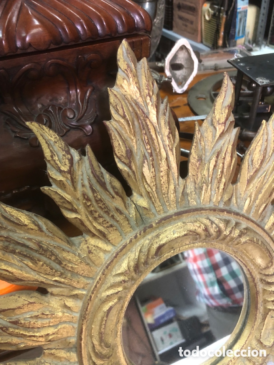 Antig&uuml;edades: Espejo forma de sol &hellip;&hellip;&hellip; - Foto 3