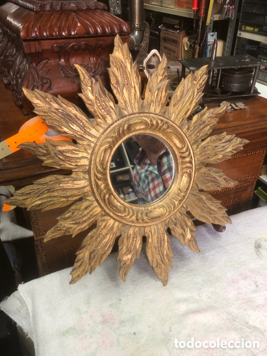 Antig&uuml;edades: Espejo forma de sol &hellip;&hellip;&hellip;