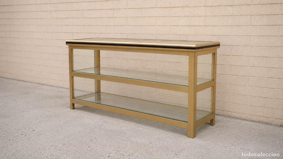 Antiquit&auml;ten: Mostrador antiguo vintage estilo Dan&eacute;s Mid Century. Mueble Vitrina expositora Industrial Age Space.