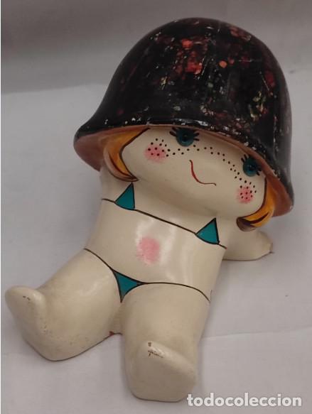 Antig&uuml;edades: GATO FABRICADO EN CERAMICA O SIM. DECORADA, EL CORTE INGLES, 15 CM