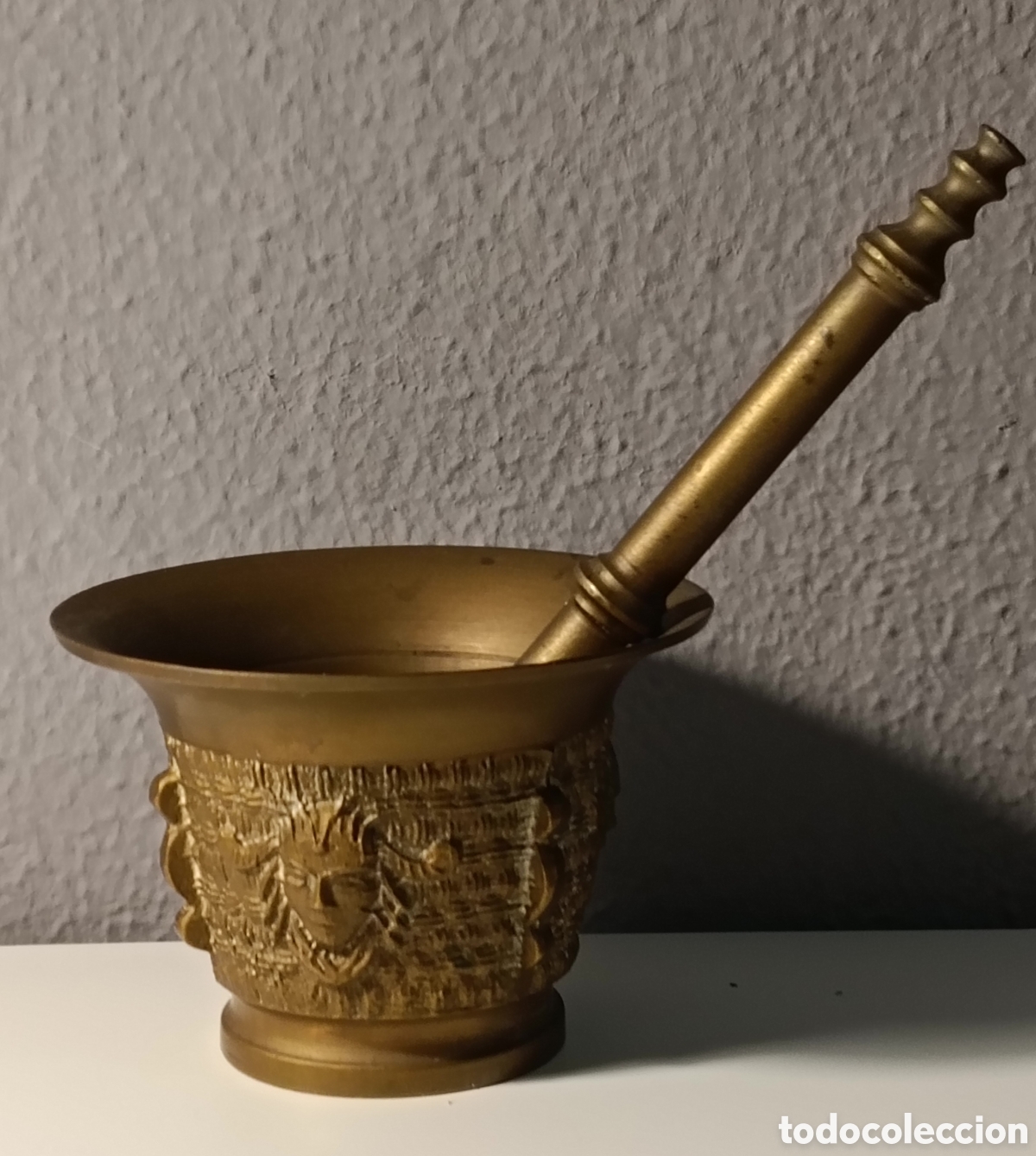Antig&uuml;edades: Almirez Mortero Bronce Antiguo