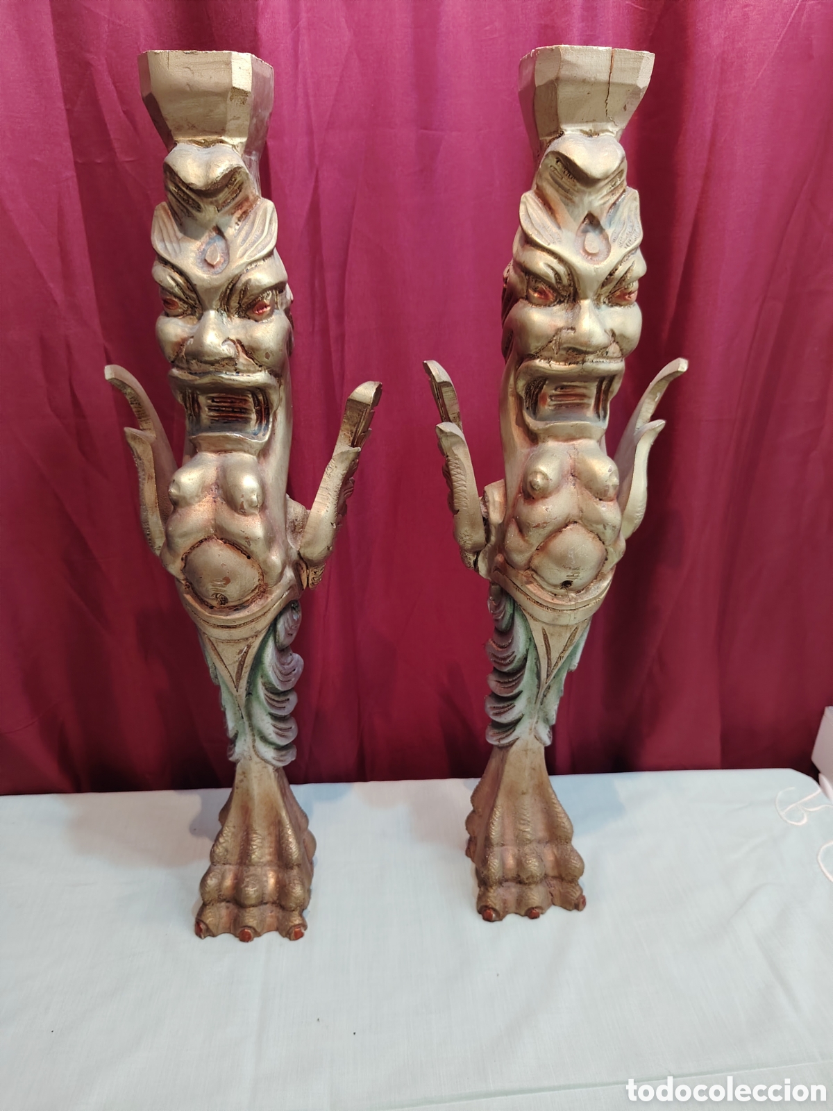 Antig&uuml;edades: Bonitas y antiguas pareja de patas