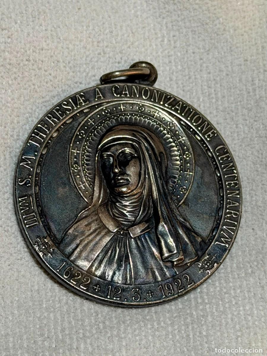 Antig&uuml;edades: MEDALLA CONMEMORATIVA DEL TERCER CENTENARIO DE LA CANONIZACI&Oacute;N DE SANTA TERESA DE AVILA- 1922