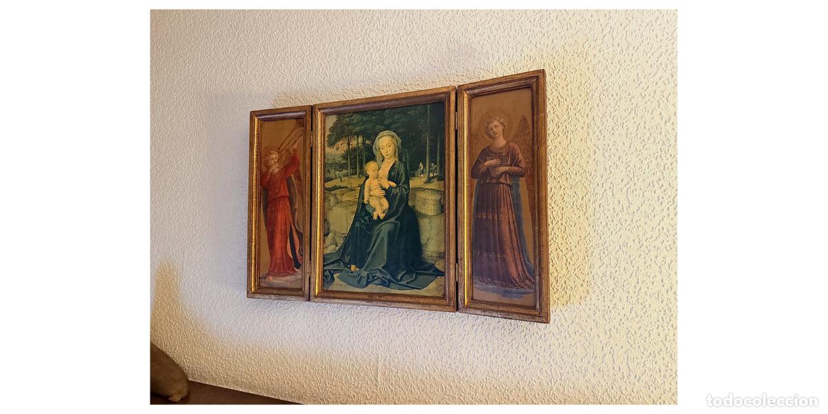 Antig&uuml;edades: Tr&iacute;ptico decorativo de tem&aacute;tica religiosa - Foto 1
