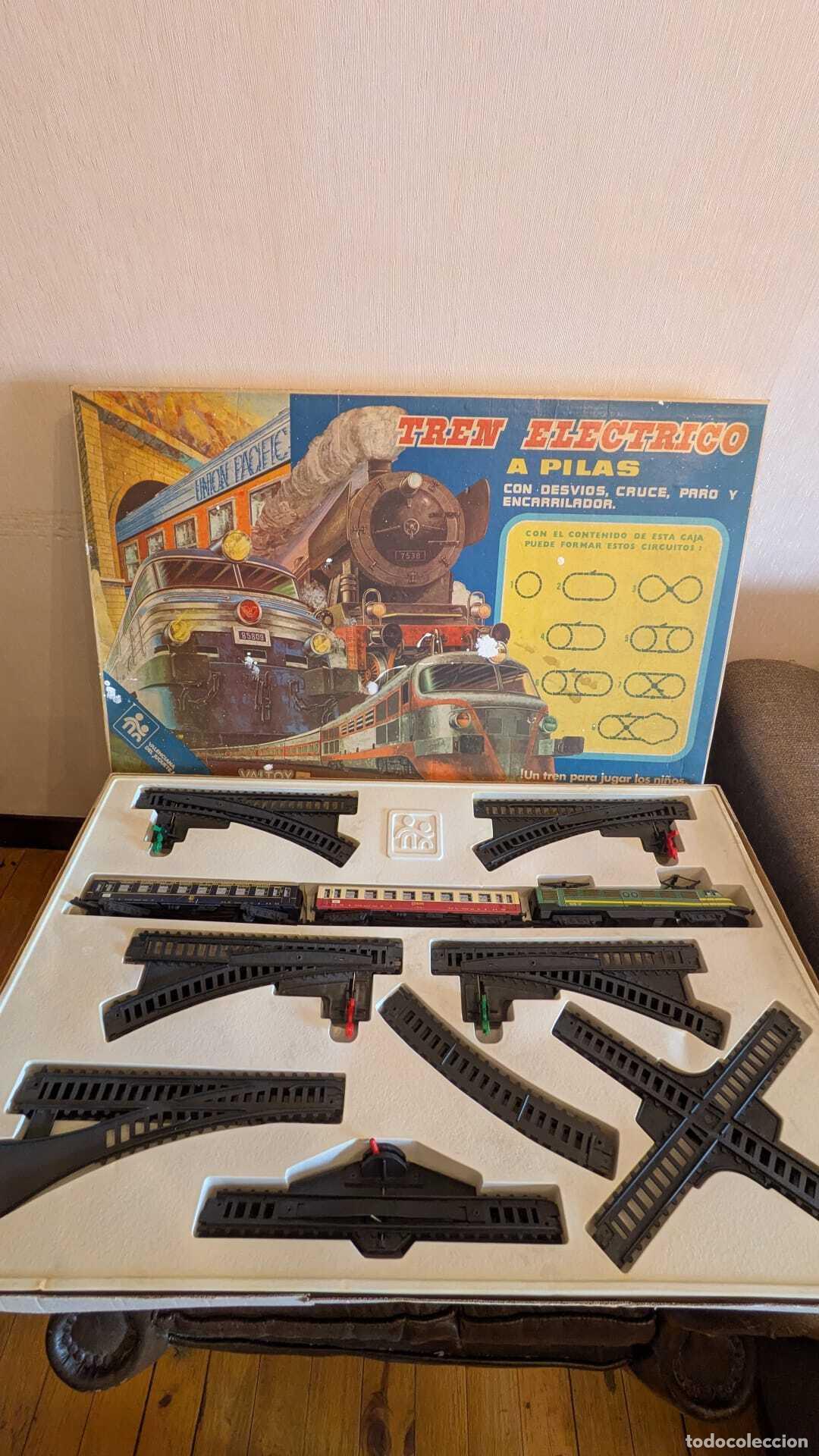 Antig&uuml;edades: PRI-032: Tren el&eacute;ctrico a pilas vintage con caja