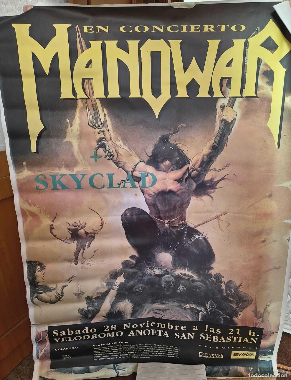 Antig&uuml;edades: PRI-001: P&oacute;ster de concierto Manowar + Skyclad