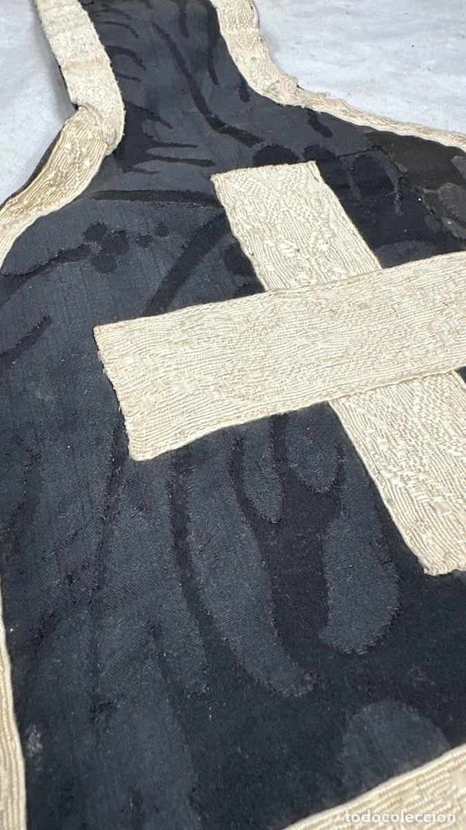 Antig&uuml;edades: Antigua estola de seda negra - Foto 3