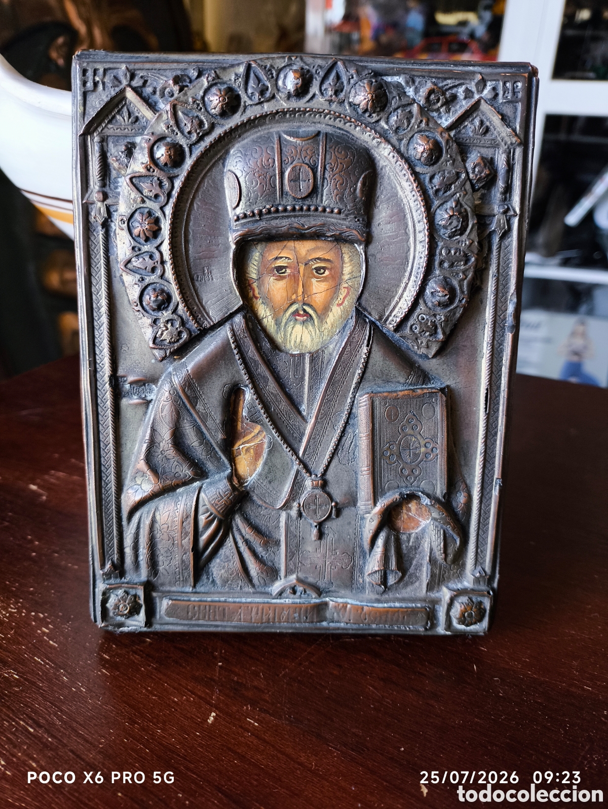 Antig&uuml;edades: icono ortodoxo ruso de San Nicol&aacute;s de Mira (el Taumaturgo)