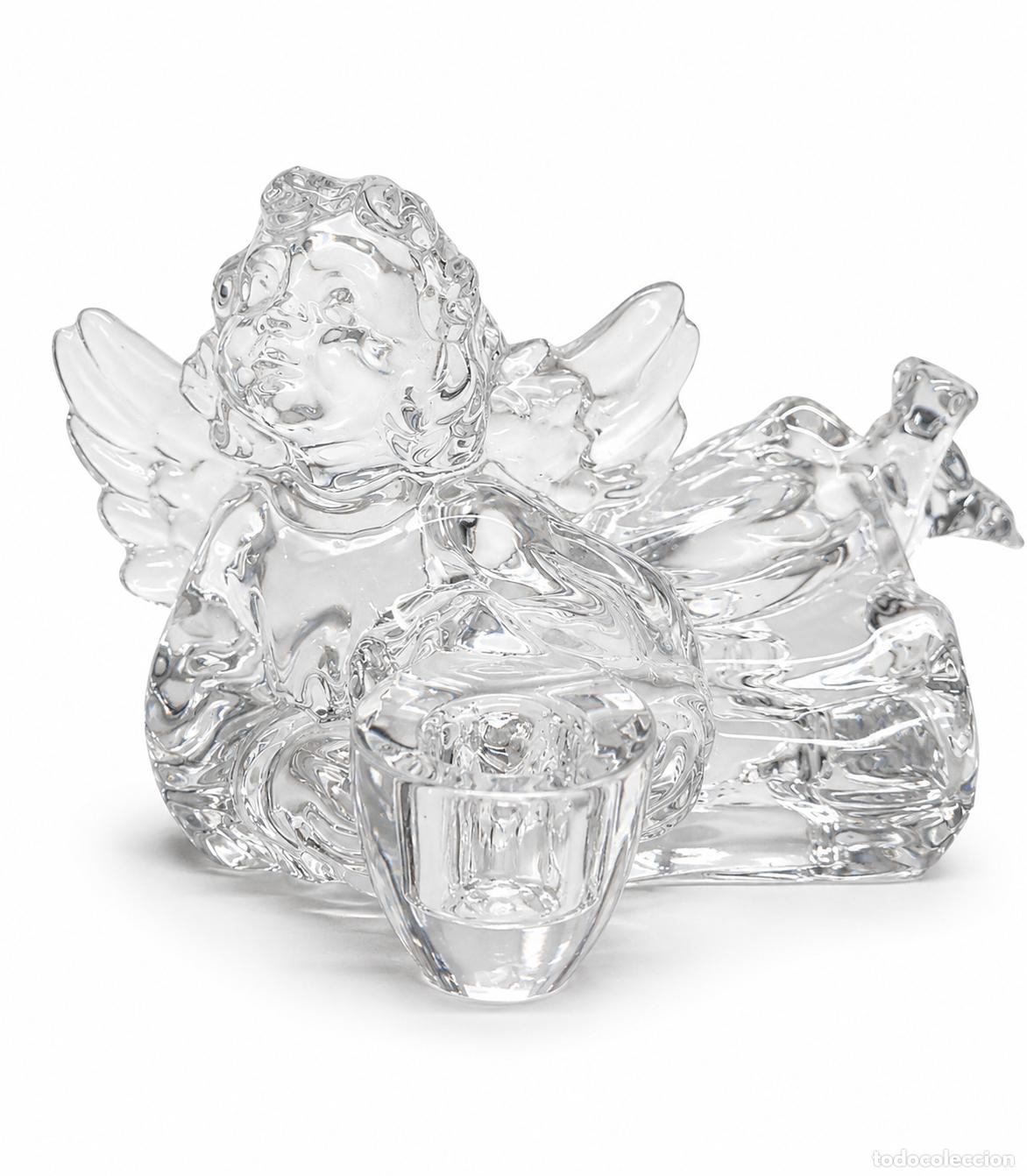 Antig&uuml;edades: Candelabro &Aacute;ngel Reclinado - Colecci&oacute;n Marquis de Waterford Crystal