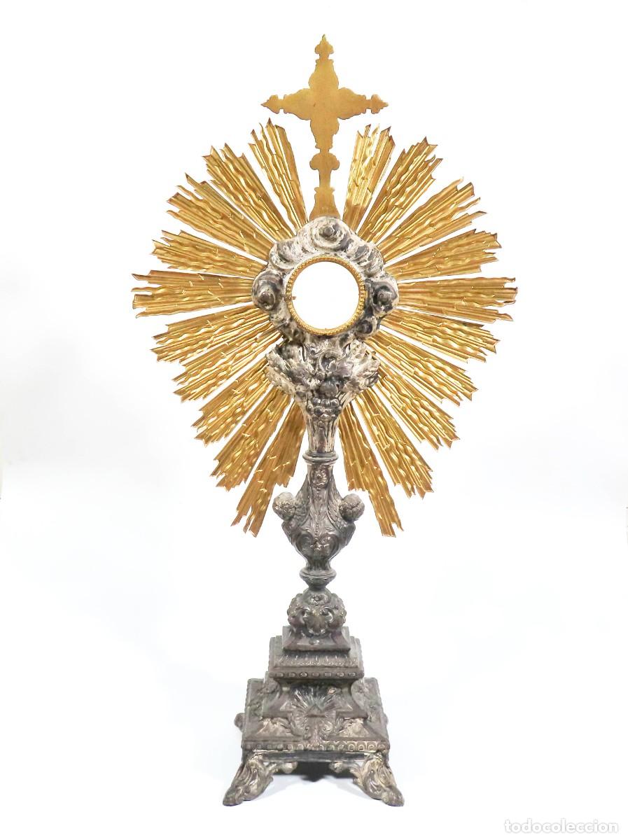 Antig&uuml;edades: OSTENSORIO CUSTODIA BARROCA DE ALTAR 58 cm - Foto 3