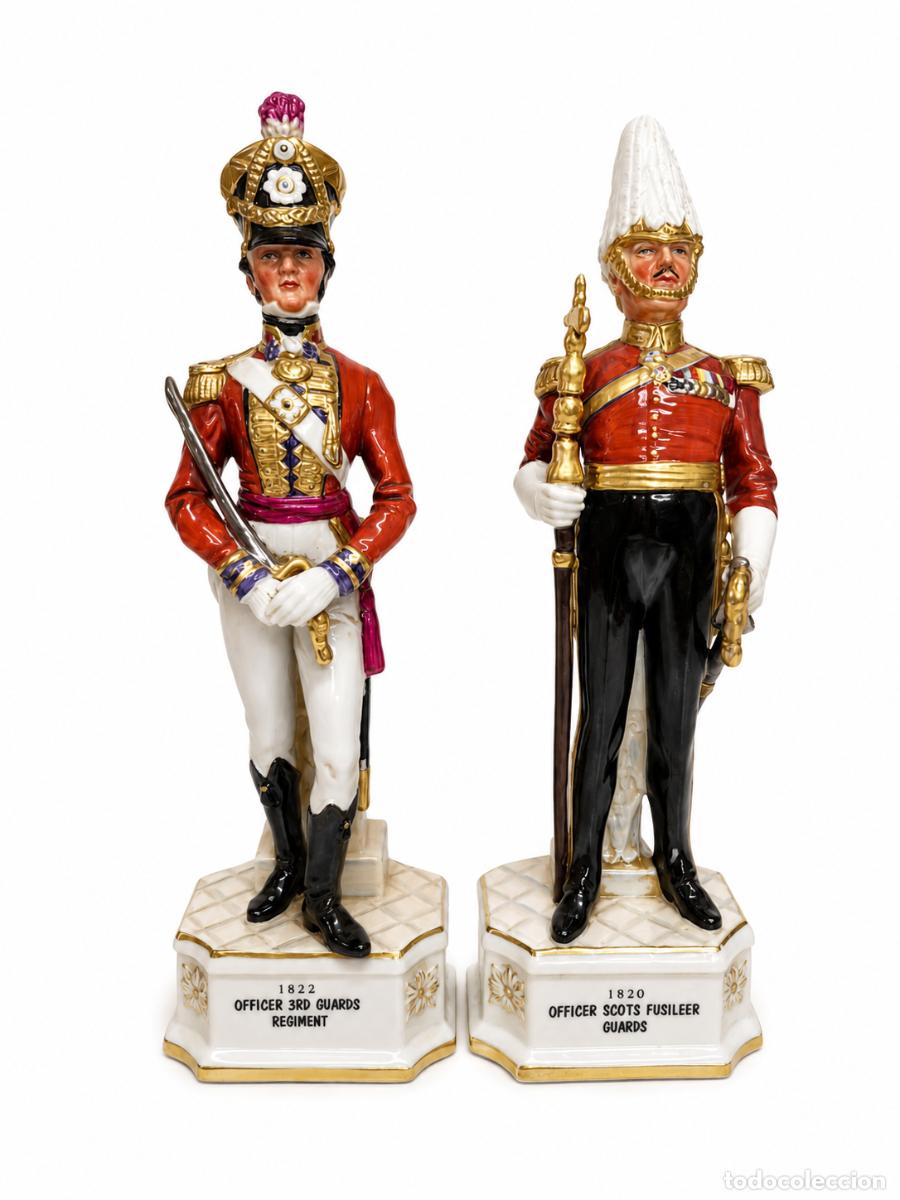 Antig&uuml;edades: Soldados de Porcelana Alemana, Esmaltada y Pintada a Mano- Officer Scots Fusilier Guards de 1820