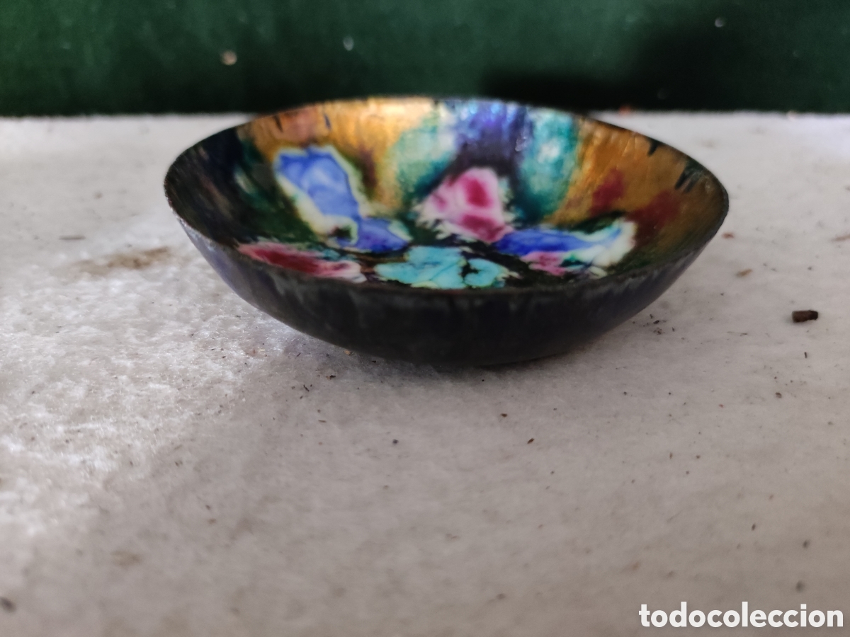Antig&uuml;edades: Platito de esmalte claxon&eacute; - Foto 2