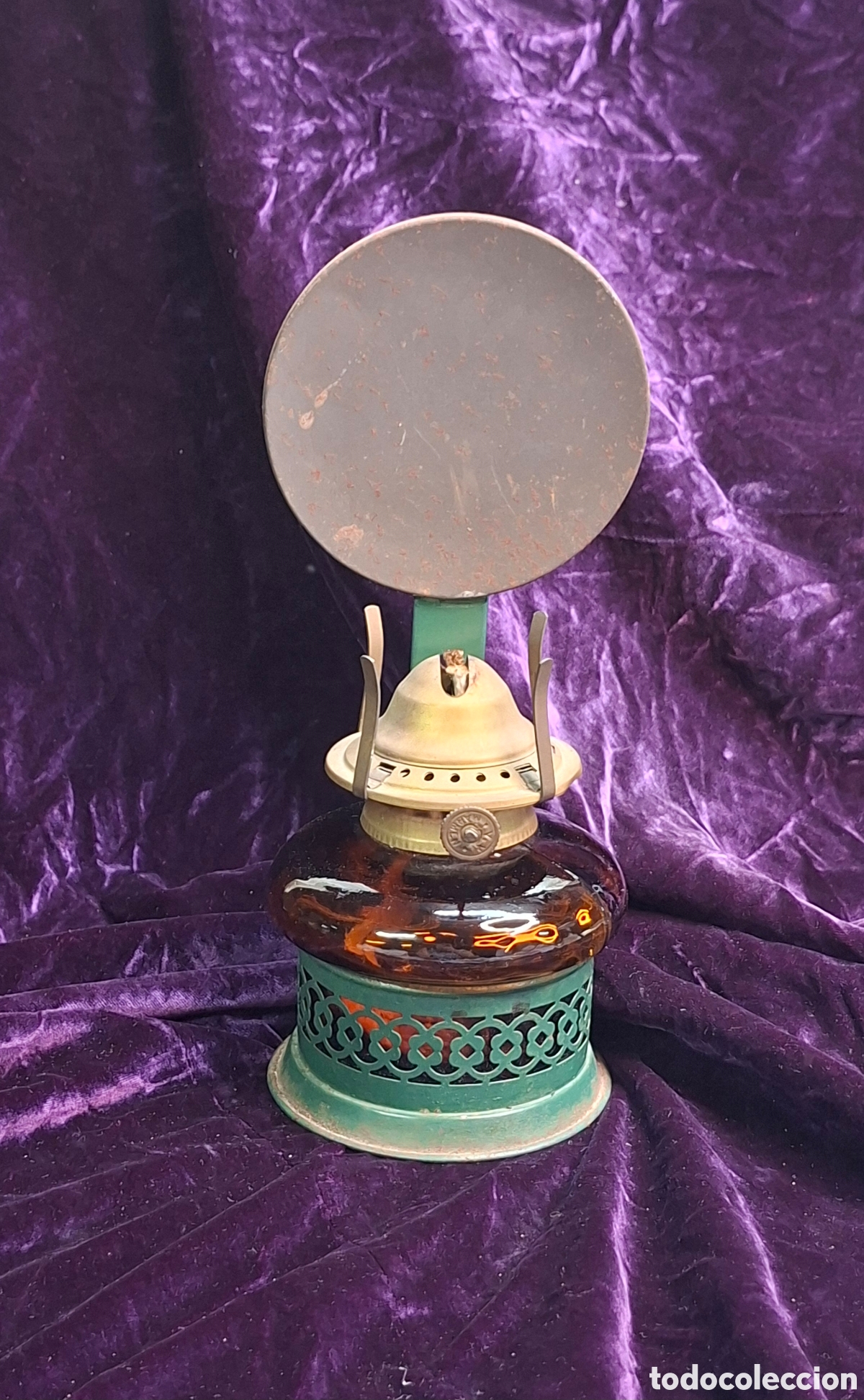 Antig&uuml;edades: Quinqu&eacute; decorativo con reflector Siglo XX