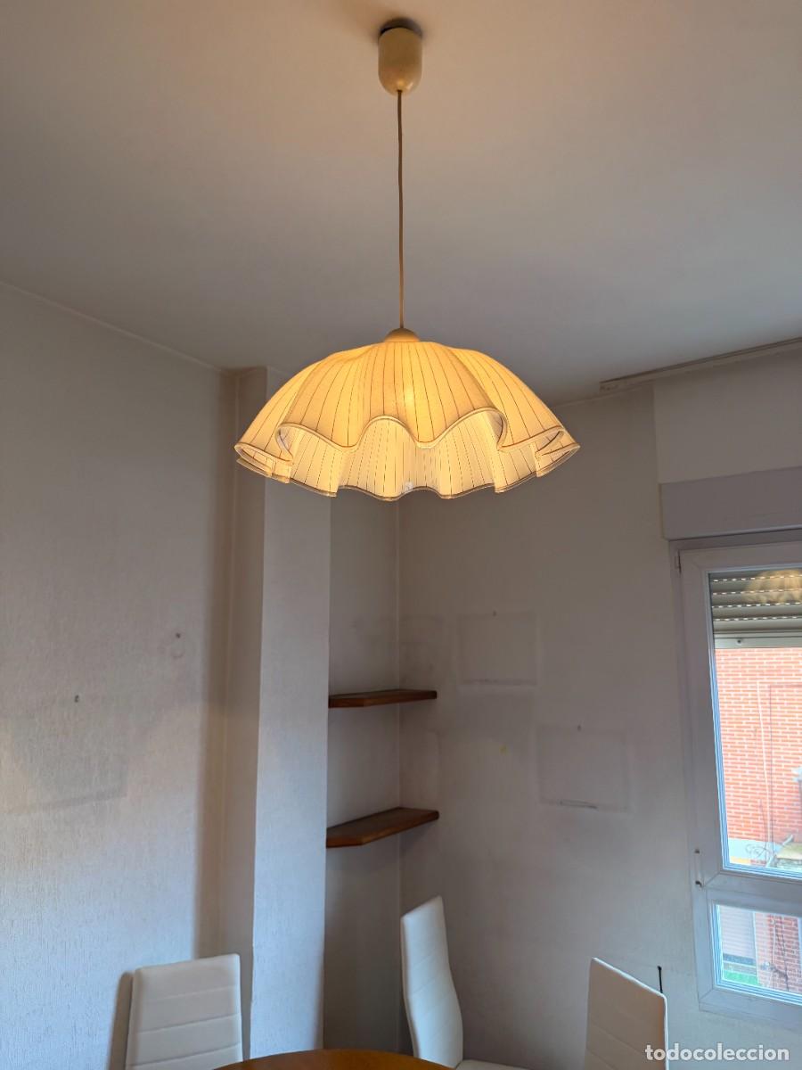 Antiques: PRI-017: L&aacute;mpara colgante con pantalla ondulada