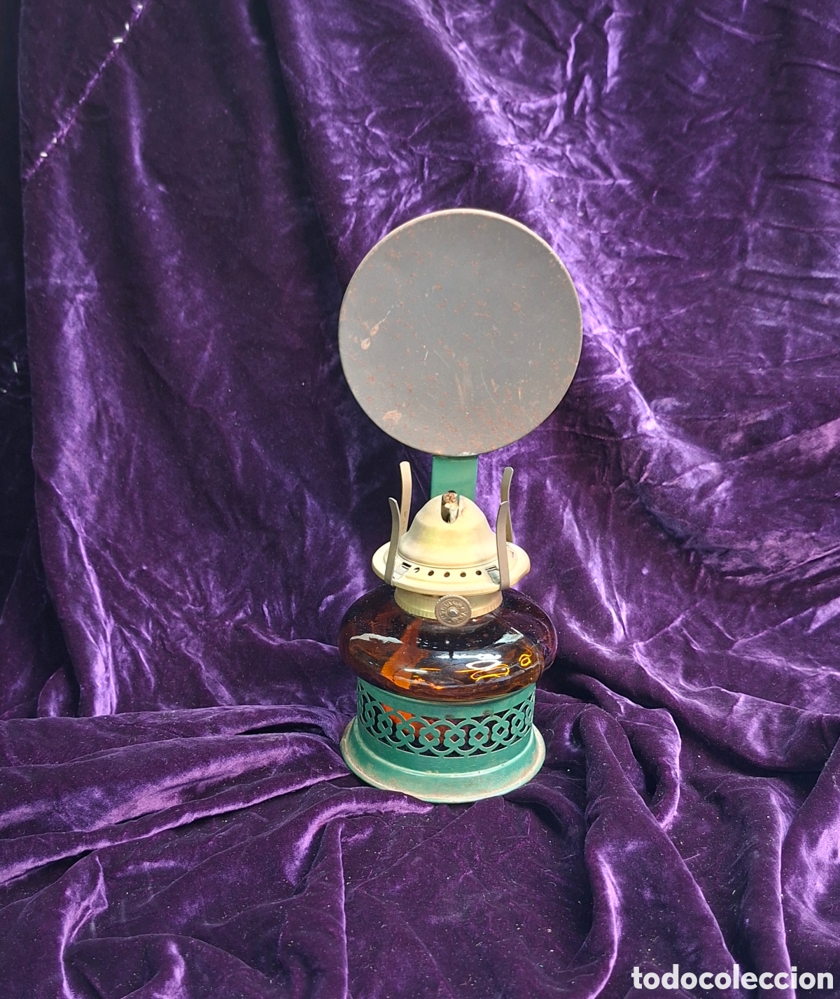 Antig&uuml;edades: Quinqu&eacute; decorativo con reflector Siglo XX