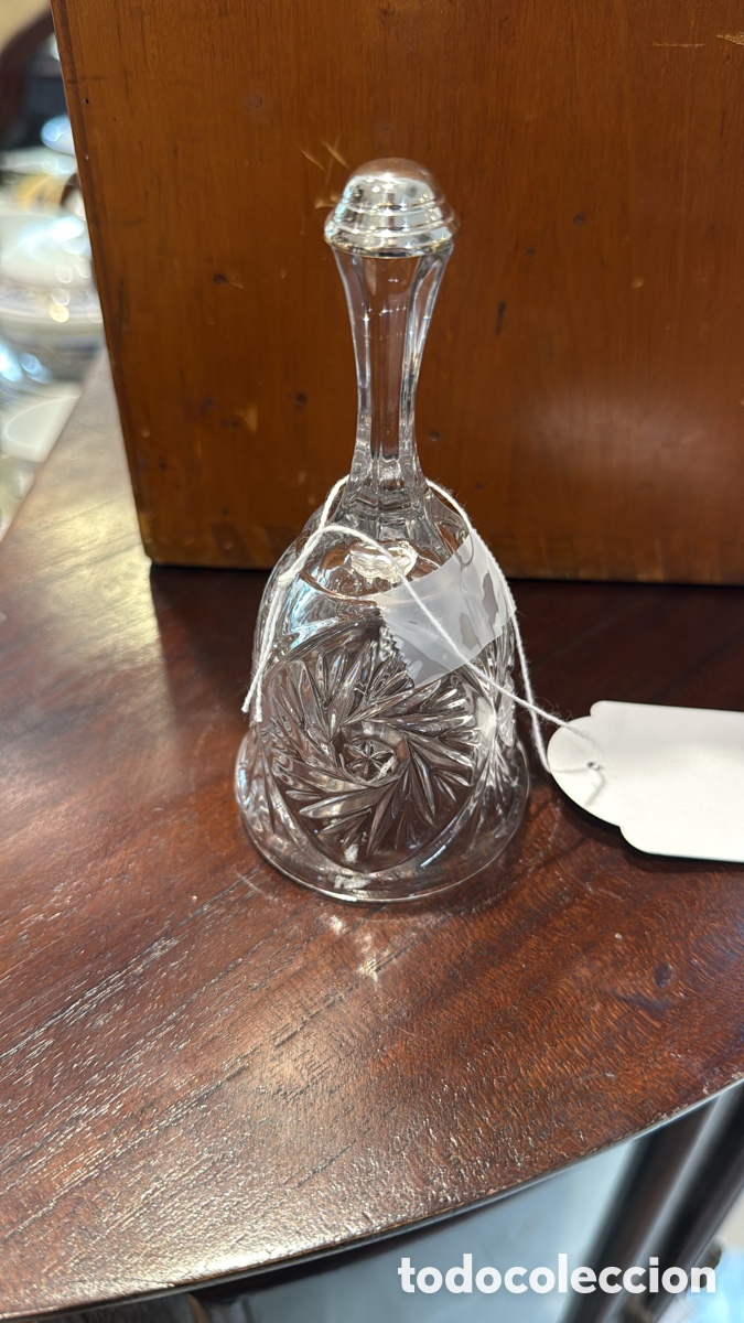 Antig&uuml;edades: CAMPANA CRISTAL CON PLATA - Foto 1