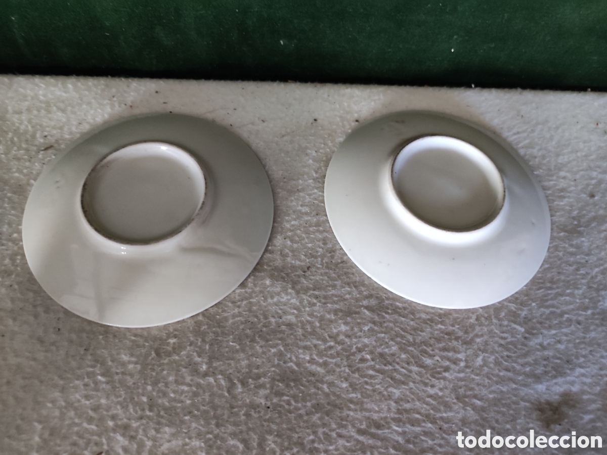 Antig&uuml;edades: Dos platitos decorados con p&aacute;jaros - Foto 2
