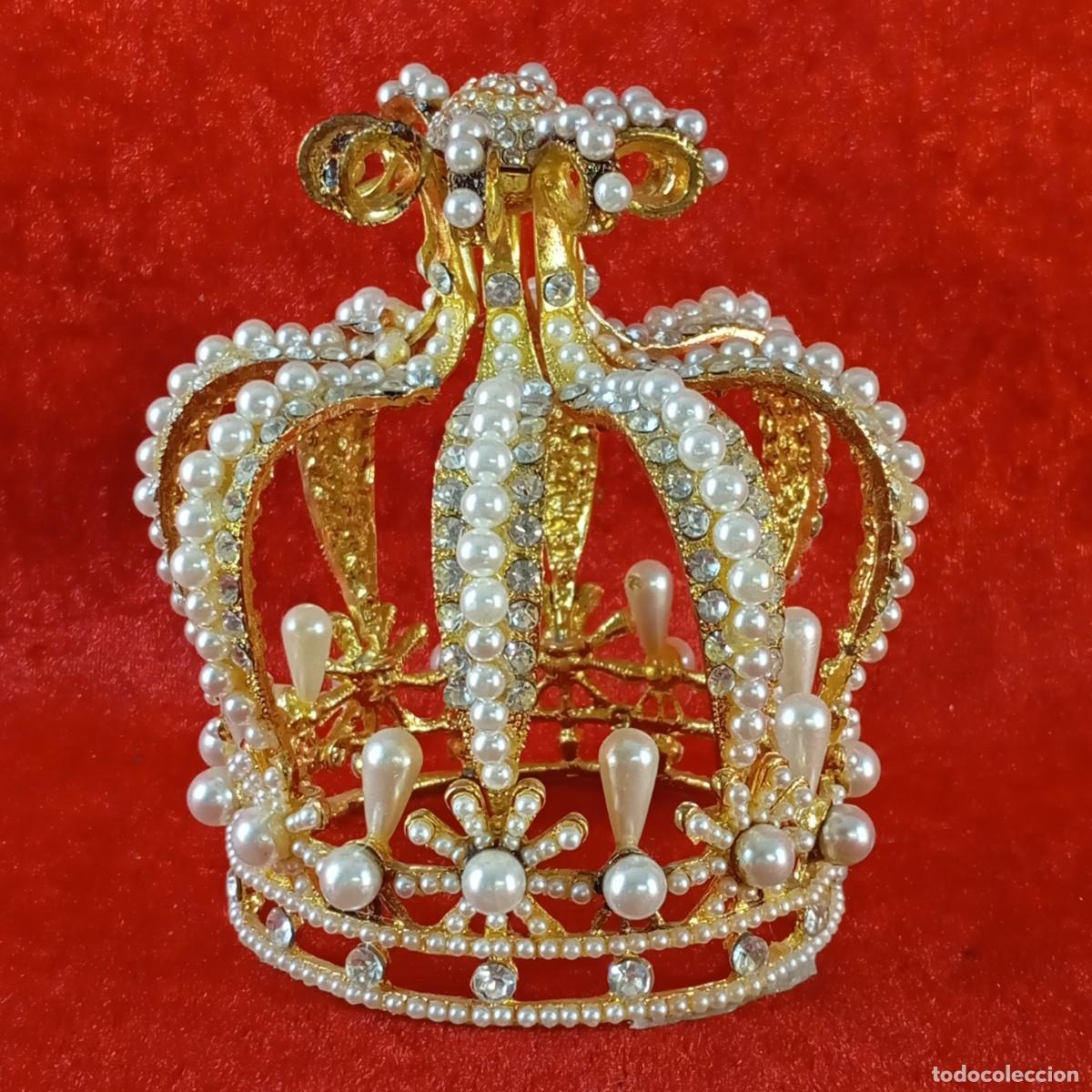 Antig&uuml;edades: PRECIOSA CORONA DE BODA - TOCADO DE NOVIA - ESTILO BARROCO - IMITACI&Oacute;N - 12 X 11 CM / 2204