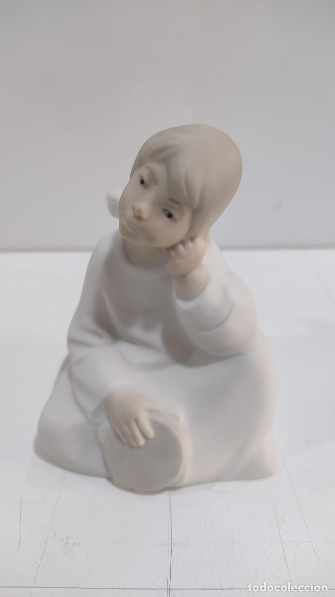 Antig&uuml;edades: 1212 ANGEL MEDITANTO, DE NAO (LLADRO) A&Ntilde;OS 70, REALIZADO EN PORCELANA ACABADO BISCOUT