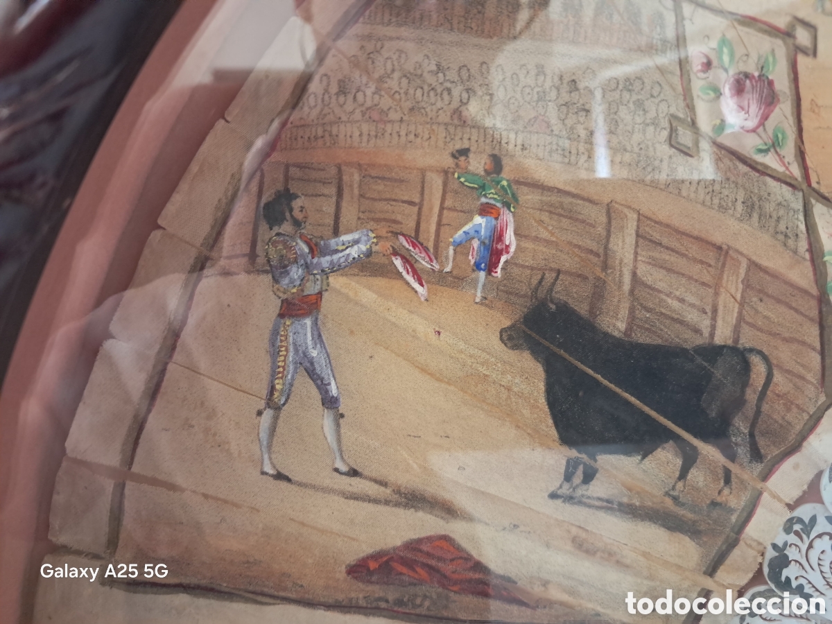 Antig&uuml;edades: Abanico con escenas taurinas. - Foto 3