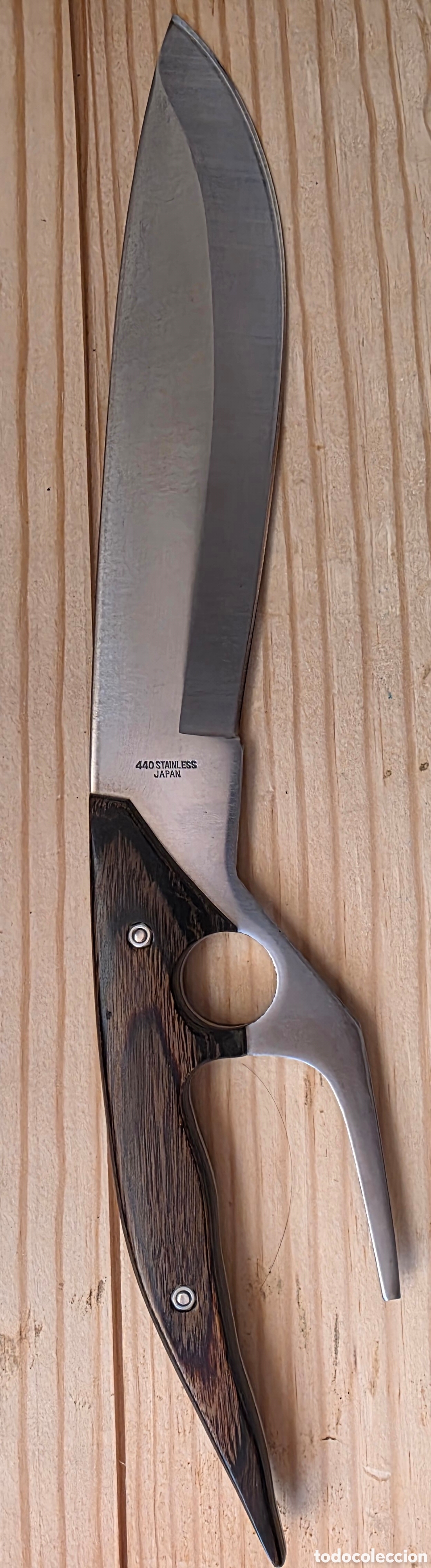 Antig&uuml;edades: Raro Cuchillo T&aacute;ctico FURY 33097 &ndash; Acero 440 Seki JAPAN (A&ntilde;os 80) &ndash; Con Funda
