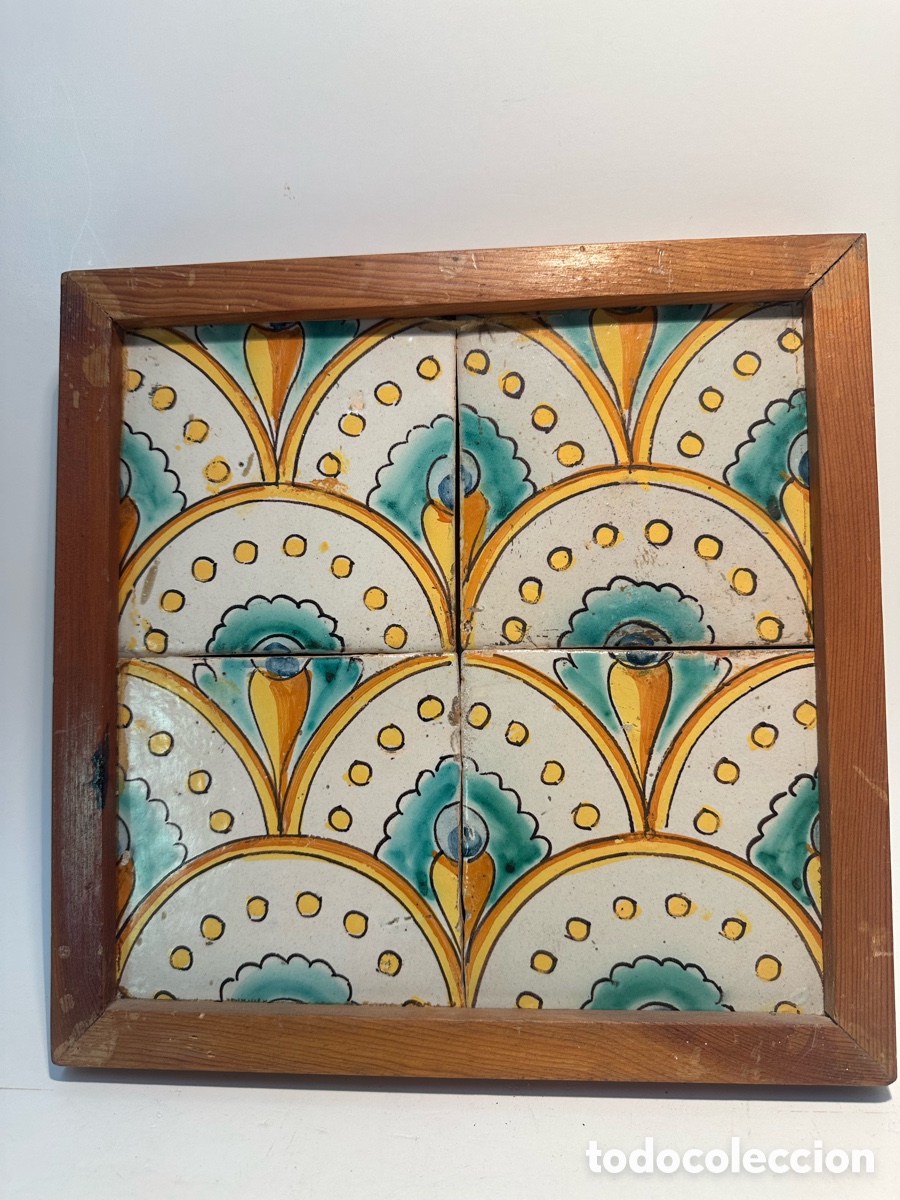 Antig&uuml;edades: PLAFON DE CUATRO AZULEJOS, RAJOLES CATALANES . PRINCIPIOS SIGLO XIX