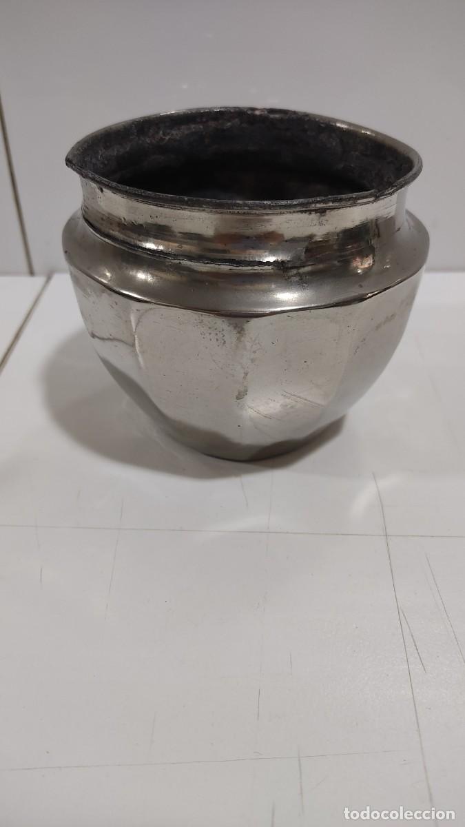 Antig&uuml;edades: 1227 ANTIGUO CUENCO DE METAL PLATEADA, FINALES SIGLO XIX, FABRICADO POR HR MFG COMPANY, MADE IN USA