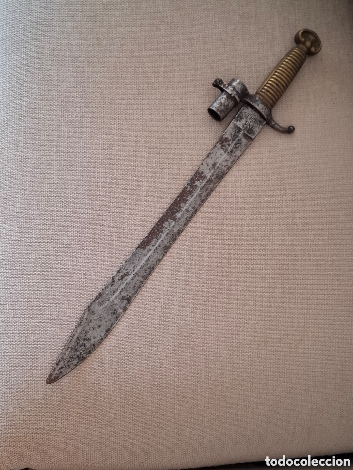 Antig&uuml;edades: RARO MACHETE BAYONETA MODELO 1858 UTILIZADO EN GUERRAS CARLISTAS Y GUERRA DE CUBA ARTILLERIA E INGEN