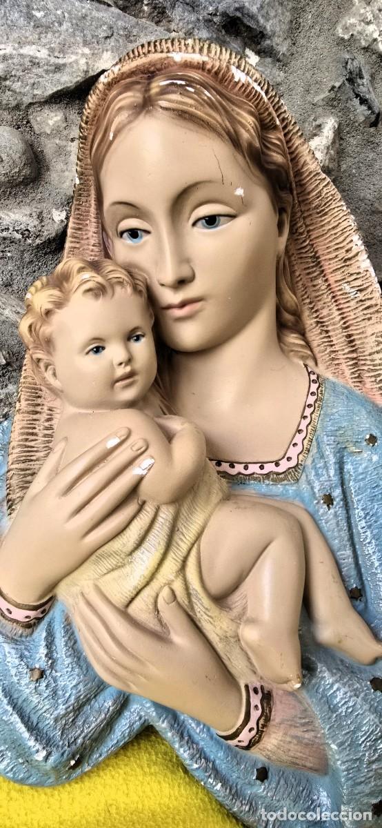 Antig&uuml;edades: VIRGEN CON EL NI&Ntilde;O EN BRAZOS. 32 cm